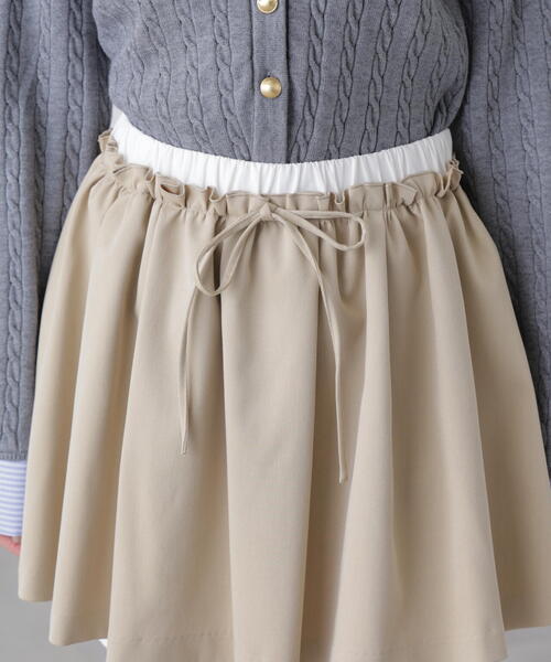 FREE'S MART（フリーズマート）の「◆インナーパンツ付レイヤードフレアミニスカート（スカート・レディース・ベージュ/グレー・FREE）」の20枚目の写真