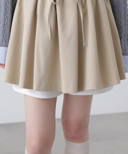 FREE'S MART（フリーズマート）の「◆インナーパンツ付レイヤードフレアミニスカート（スカート・レディース・ベージュ/グレー・FREE）」の21枚目の写真
