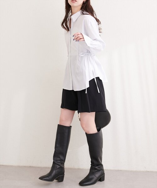 natural couture(ナチュラルクチュール)の「サイドリボンストライプシャツ(シャツ/ブラウス・レディース・ピンク系その他/ブルー系その他/ベージュ系その他/ホワイト系その他・FREE)」の20枚目の写真