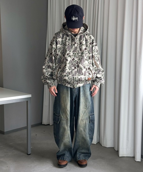 Perushu（ペルーシュ）の「WIDE SWITCHING CARGO PANTS／ワイド切り替えカーゴパンツ（その他パンツ・メンズ・その他/インディゴブルー・MEDIUM/LARGE/SMALL）」の6枚目の写真