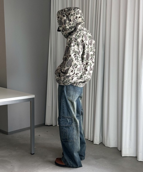 Perushu（ペルーシュ）の「WIDE SWITCHING CARGO PANTS／ワイド切り替えカーゴパンツ（その他パンツ・メンズ・その他/インディゴブルー・MEDIUM/LARGE/SMALL）」の9枚目の写真