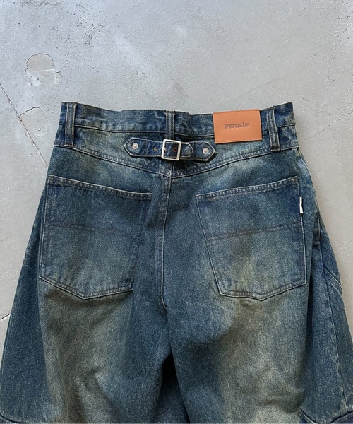 Perushu（ペルーシュ）の「WIDE SWITCHING CARGO PANTS／ワイド切り替えカーゴパンツ（その他パンツ・メンズ・その他/インディゴブルー・MEDIUM/LARGE/SMALL）」の14枚目の写真