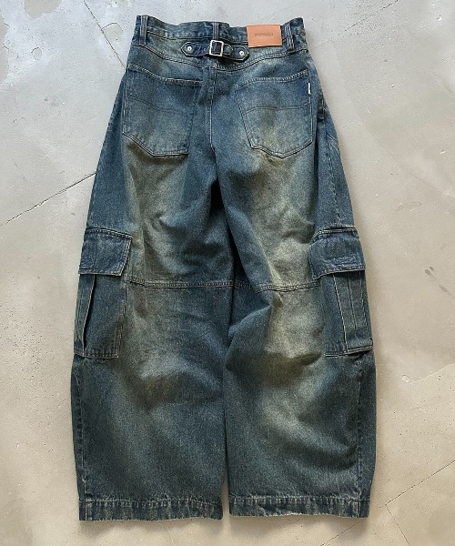 Perushu（ペルーシュ）の「WIDE SWITCHING CARGO PANTS／ワイド切り替えカーゴパンツ（その他パンツ・メンズ・その他/インディゴブルー・MEDIUM/LARGE/SMALL）」の18枚目の写真