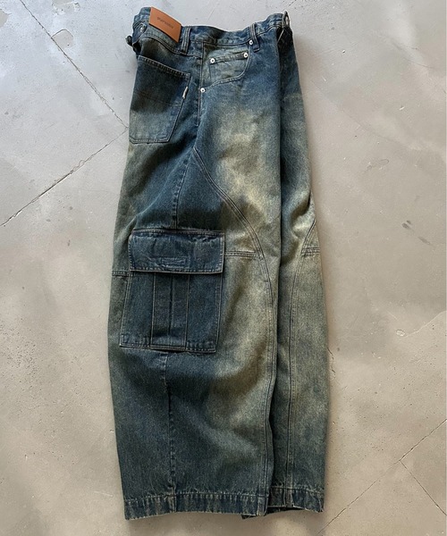 Perushu（ペルーシュ）の「WIDE SWITCHING CARGO PANTS／ワイド切り替えカーゴパンツ（その他パンツ・メンズ・その他/インディゴブルー・MEDIUM/LARGE/SMALL）」の17枚目の写真