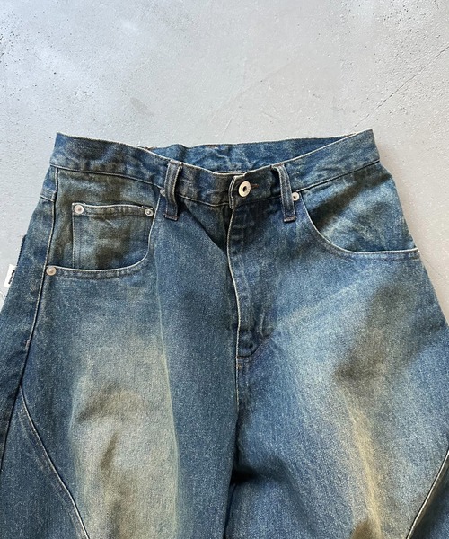 Perushu（ペルーシュ）の「WIDE SWITCHING CARGO PANTS／ワイド切り替えカーゴパンツ（その他パンツ・メンズ・その他/インディゴブルー・MEDIUM/LARGE/SMALL）」の13枚目の写真