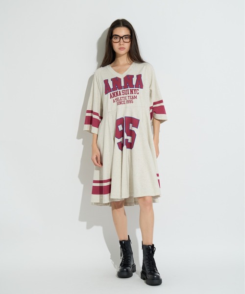 ANNA SUI NYC（アナ スイ エヌ ワイ シー）の「スポーツTシャツワンピース（ワンピース・レディース・ホワイト/パープル/ブラック・FREE）」の7枚目の写真