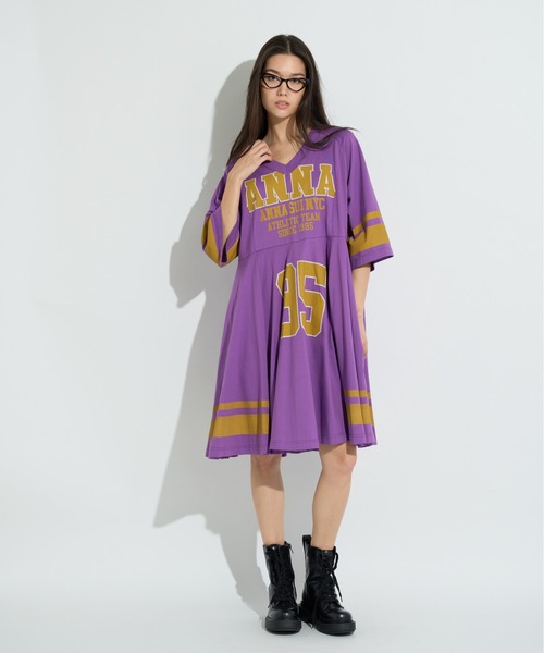 ANNA SUI NYC（アナ スイ エヌ ワイ シー）の「スポーツTシャツワンピース（ワンピース・レディース・ホワイト/パープル/ブラック・FREE）」の16枚目の写真