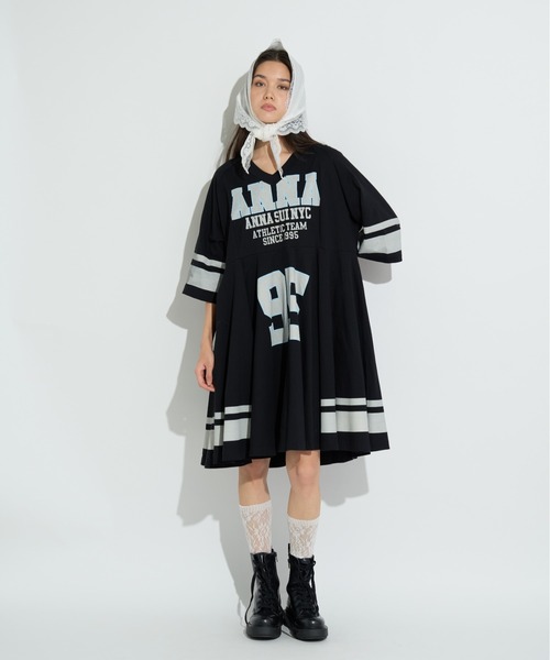 ANNA SUI NYC（アナ スイ エヌ ワイ シー）の「スポーツTシャツワンピース（ワンピース・レディース・ホワイト/パープル/ブラック・FREE）」の13枚目の写真