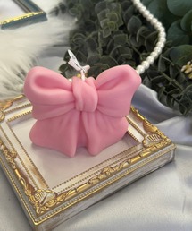 almo（アルモ）の「【Bls】【ZA】【Bling Leads】リボン型 香り付きキャンドル(BL)（キャンドル）」