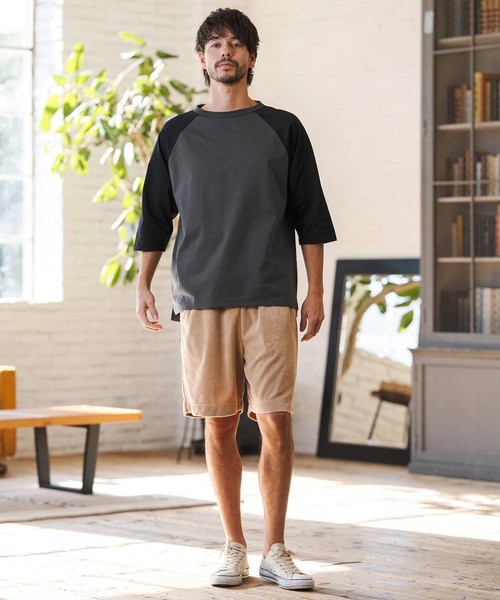 CAMBIO(カンビオ)の「mlt5581- COOLMAX Raglan 3-4 Sleeve Tee ラグランスリーブTシャツ(2026GIM-009)(Tシャツ/カットソー・メンズ・チャコールグレー×ブラック/ブラック×グレー/ホワイト×グレー・S/M/L)」の17枚目の写真