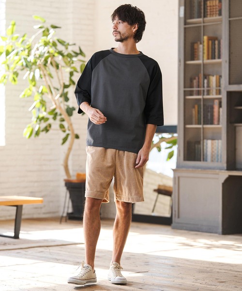 CAMBIO(カンビオ)の「mlt5581- COOLMAX Raglan 3-4 Sleeve Tee ラグランスリーブTシャツ(2026GIM-009)(Tシャツ/カットソー・メンズ・チャコールグレー×ブラック/ブラック×グレー/ホワイト×グレー・S/M/L)」の18枚目の写真