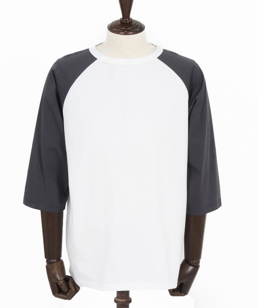 CAMBIO(カンビオ)の「mlt5581- COOLMAX Raglan 3-4 Sleeve Tee ラグランスリーブTシャツ(2026GIM-009)(Tシャツ/カットソー・メンズ・チャコールグレー×ブラック/ブラック×グレー/ホワイト×グレー・S/M/L)」の20枚目の写真