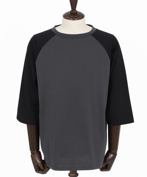 CAMBIO(カンビオ)の「mlt5581- COOLMAX Raglan 3-4 Sleeve Tee ラグランスリーブTシャツ(2026GIM-009)(Tシャツ/カットソー・メンズ・チャコールグレー×ブラック/ブラック×グレー/ホワイト×グレー・S/M/L)」の21枚目の写真