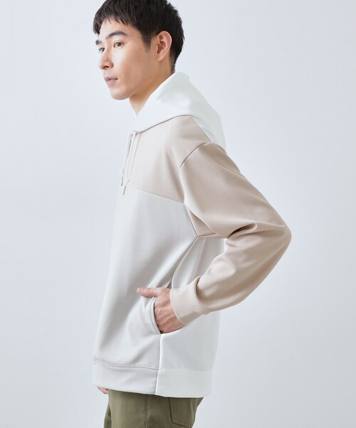 THE SHOP TK (ザ ショップ ティーケー )の「【大人の為の絶妙バランス】パネル切替パーカ 濯機機OK(パーカー・メンズ・ホワイト系8/ホワイト系7・02/03/04)」の14枚目の写真