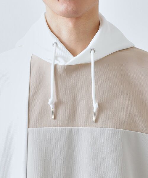 THE SHOP TK （ザ ショップ ティーケー ）の「【大人の為の絶妙バランス】パネル切替パーカ 濯機機OK（パーカー・メンズ・ホワイト系8/ホワイト系7・02/03/04）」の18枚目の写真