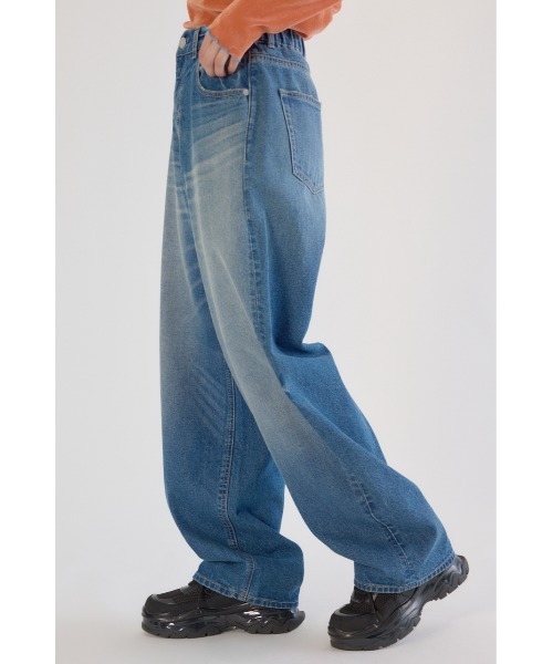 RODEO CROWNS WIDE BOWL(ロデオクラウンズワイドボウル)の「Wide Loose Denim(デニムパンツ・レディース・ライトブルー/ブルー・SMALL/MEDIUM)」の12枚目の写真