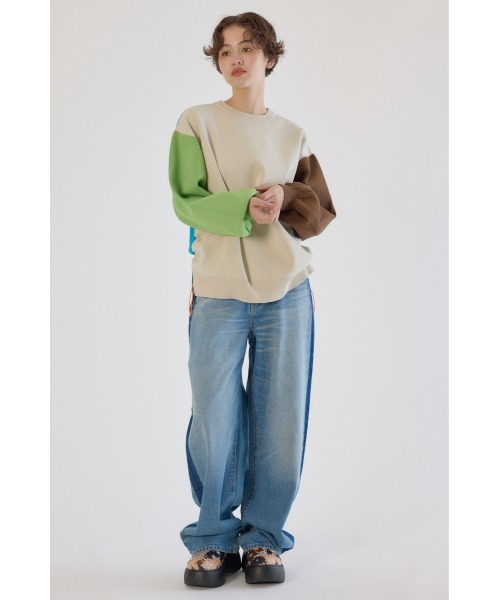 RODEO CROWNS WIDE BOWL(ロデオクラウンズワイドボウル)の「Wide Loose Denim(デニムパンツ・レディース・ライトブルー/ブルー・SMALL/MEDIUM)」の7枚目の写真