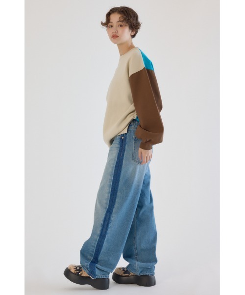 RODEO CROWNS WIDE BOWL(ロデオクラウンズワイドボウル)の「Wide Loose Denim(デニムパンツ・レディース・ライトブルー/ブルー・SMALL/MEDIUM)」の8枚目の写真