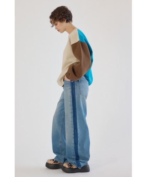 RODEO CROWNS WIDE BOWL(ロデオクラウンズワイドボウル)の「Wide Loose Denim(デニムパンツ・レディース・ライトブルー/ブルー・SMALL/MEDIUM)」の9枚目の写真