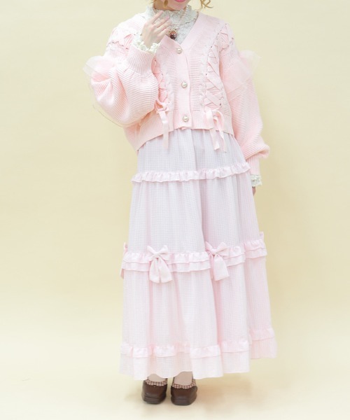 シアーギンガムティアードSK（スカート）｜axes femme POETIQUE