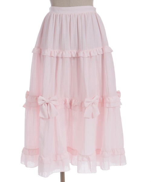 シアーギンガムティアードSK（スカート）｜axes femme POETIQUE