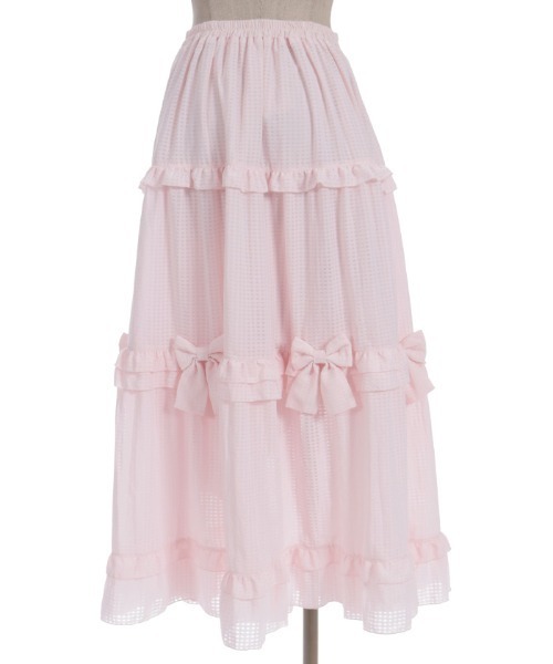 シアーギンガムティアードSK（スカート）｜axes femme POETIQUE