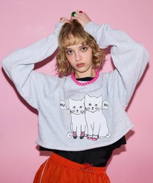 Cepica | 【BLACK SCORE】MIUMIU CATS CROPPED SWEATSHIRTS(Tシャツ/カットソー)