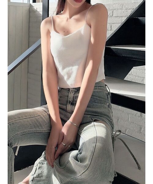 RESEXXY（リゼクシー）の「インナーキャミ（キャミソール・レディース・ブラック/オレンジ/ホワイト・FREE）」の2枚目の写真