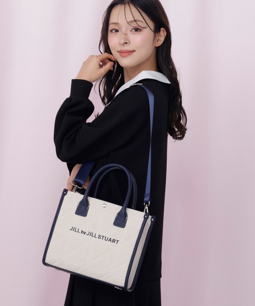 JILL by JILL STUART(ジルバイジルスチュアート)の「ステッチパイピングトート小(トートバッグ・レディース・ピンク/ホワイト/ネイビー・FREE)」の17枚目の写真