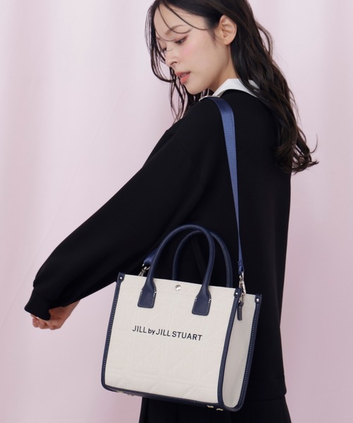 JILL by JILL STUART(ジルバイジルスチュアート)の「ステッチパイピングトート小(トートバッグ・レディース・ピンク/ホワイト/ネイビー・FREE)」の18枚目の写真