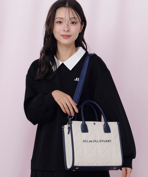 JILL by JILL STUART(ジルバイジルスチュアート)の「ステッチパイピングトート小(トートバッグ・レディース・ピンク/ホワイト/ネイビー・FREE)」の20枚目の写真