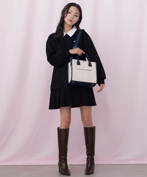 JILL by JILL STUART(ジルバイジルスチュアート)の「ステッチパイピングトート小(トートバッグ・レディース・ピンク/ホワイト/ネイビー・FREE)」の21枚目の写真