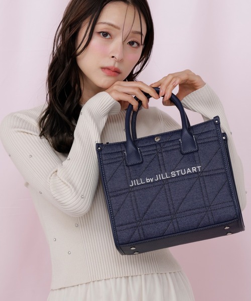JILL by JILL STUART(ジルバイジルスチュアート)の「ステッチパイピングトート小(トートバッグ・レディース・ピンク/ホワイト/ネイビー・FREE)」の8枚目の写真
