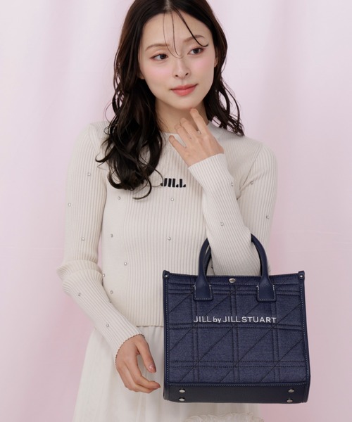 JILL by JILL STUART(ジルバイジルスチュアート)の「ステッチパイピングトート小(トートバッグ・レディース・ピンク/ホワイト/ネイビー・FREE)」の10枚目の写真