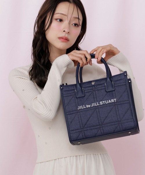 JILL by JILL STUART(ジルバイジルスチュアート)の「ステッチパイピングトート小(トートバッグ・レディース・ピンク/ホワイト/ネイビー・FREE)」の9枚目の写真