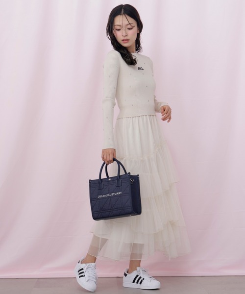 JILL by JILL STUART(ジルバイジルスチュアート)の「ステッチパイピングトート小(トートバッグ・レディース・ピンク/ホワイト/ネイビー・FREE)」の15枚目の写真