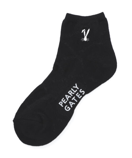 PEARLY GATES（パーリーゲイツ）の「【PEARLY GATES】ロゴアーガイル柄ショートＳＯＸ（ソックス/靴下・メンズ・ネイビー/ホワイト/ピンク系その他・FREE）」の2枚目の写真