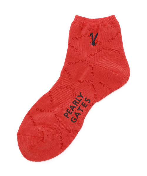 PEARLY GATES（パーリーゲイツ）の「【PEARLY GATES】ロゴアーガイル柄ショートＳＯＸ（ソックス/靴下・メンズ・ネイビー/ホワイト/ピンク系その他・FREE）」の3枚目の写真