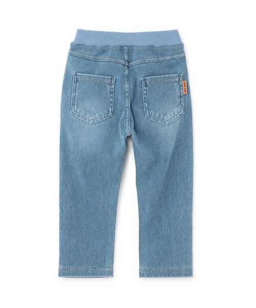 petit main（プティマイン）の「カットデニムロングパンツ（デニムパンツ・キッズ・サックスブルー/ブルー・100cm/120cm/130cm/80ｃｍ）」の4枚目の写真