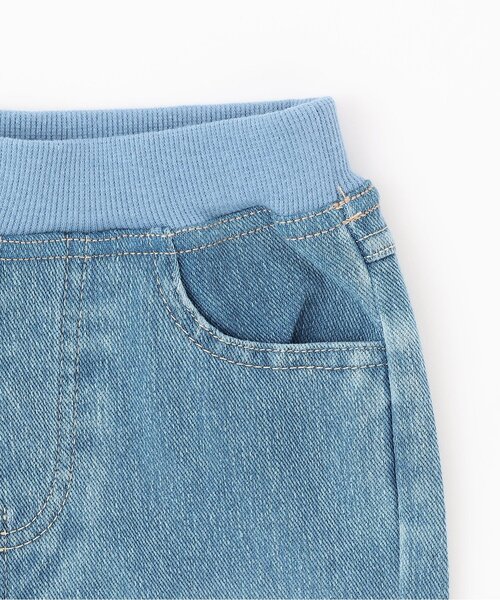 petit main（プティマイン）の「カットデニムロングパンツ（デニムパンツ・キッズ・サックスブルー/ブルー・100cm/120cm/130cm/80ｃｍ）」の6枚目の写真