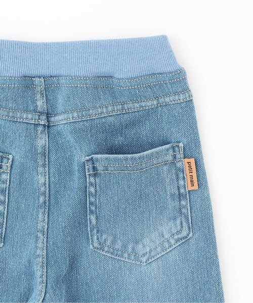 petit main（プティマイン）の「カットデニムロングパンツ（デニムパンツ・キッズ・サックスブルー/ブルー・100cm/120cm/130cm/80ｃｍ）」の8枚目の写真