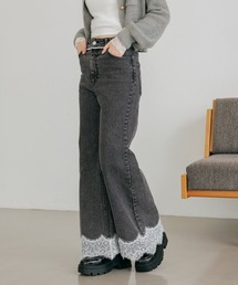 Heather（ヘザー）の「レースフレアデニムパンツ　654882（デニムパンツ）」