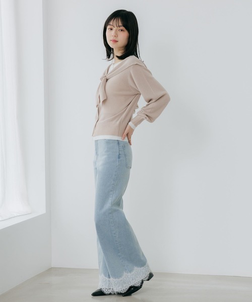 Heather(ヘザー)の「レースフレアデニムパンツ 654882(デニムパンツ・レディース・グレー/ワンウォッシュ/ライトブルー・S/M)」の20枚目の写真