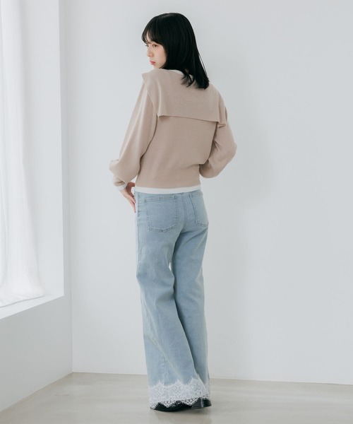 Heather(ヘザー)の「レースフレアデニムパンツ 654882(デニムパンツ・レディース・グレー/ワンウォッシュ/ライトブルー・S/M)」の21枚目の写真