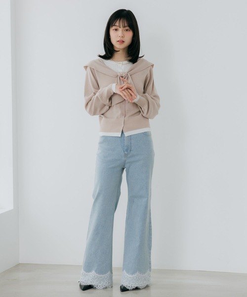 Heather(ヘザー)の「レースフレアデニムパンツ 654882(デニムパンツ・レディース・グレー/ワンウォッシュ/ライトブルー・S/M)」の22枚目の写真