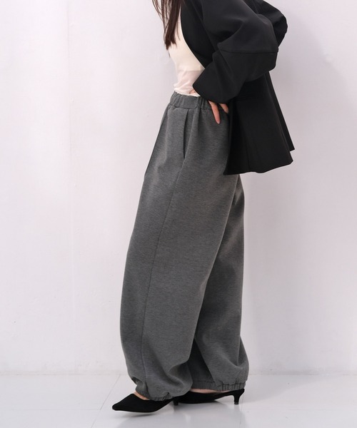 AKTE（アクテ）の「ダブルジャージースウェットパンツ（スウェットパンツ・レディース・チャコールグレー/ブラック・1/2/2T）」の6枚目の写真