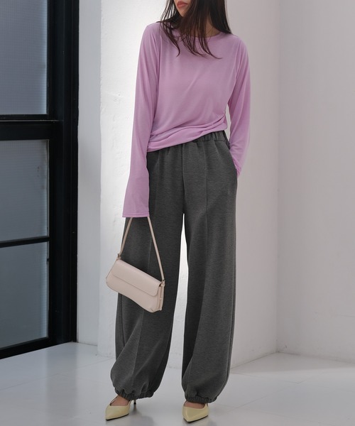 AKTE（アクテ）の「ダブルジャージースウェットパンツ（スウェットパンツ・レディース・チャコールグレー/ブラック・1/2/2T）」の9枚目の写真