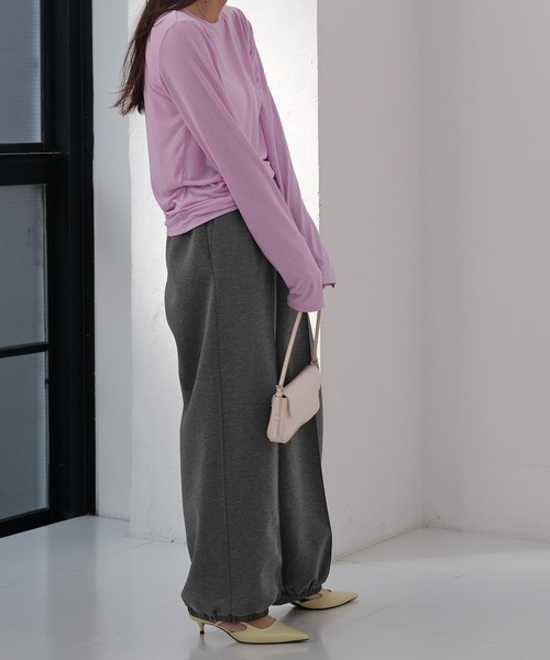 AKTE（アクテ）の「ダブルジャージースウェットパンツ（スウェットパンツ・レディース・チャコールグレー/ブラック・1/2/2T）」の10枚目の写真