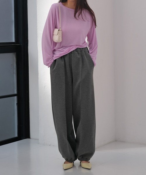 AKTE（アクテ）の「ダブルジャージースウェットパンツ（スウェットパンツ・レディース・チャコールグレー/ブラック・1/2/2T）」の11枚目の写真