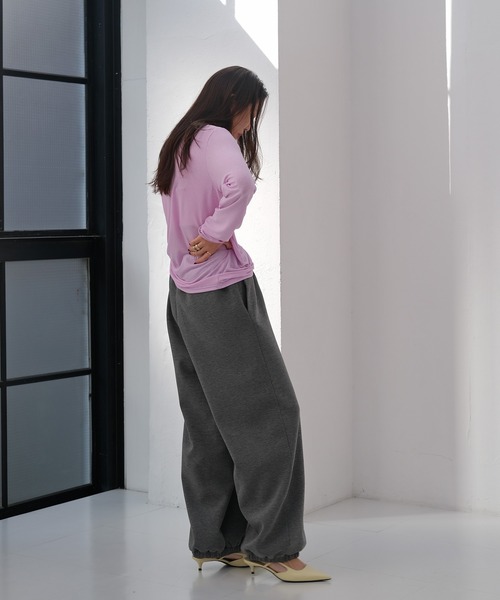 AKTE（アクテ）の「ダブルジャージースウェットパンツ（スウェットパンツ・レディース・チャコールグレー/ブラック・1/2/2T）」の12枚目の写真